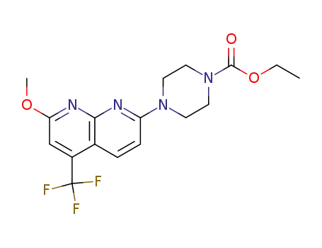 4-(7-Methoxy-5-trifluoromethyl-[1,8]naphthyridin-2-yl)-piperazine-1-carboxylic acid ethyl ester