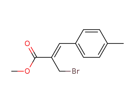 Molecular Structure of 139413-76-6 (2-Propenoic acid, 2-(bromomethyl)-3-(4-methylphenyl)-, methyl ester,
(Z)-)