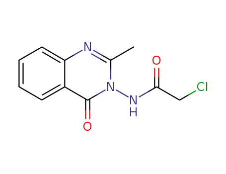 Molecular Structure of 6761-07-5 (Acetamide, 2-chloro-N-(2-methyl-4-oxo-3(4H)-quinazolinyl)-)