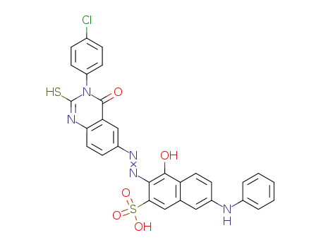 3-[3-(4-Chloro-phenyl)-2-mercapto-4-oxo-3,4-dihydro-quinazolin-6-ylazo]-4-hydroxy-7-phenylamino-naphthalene-2-sulfonic acid
