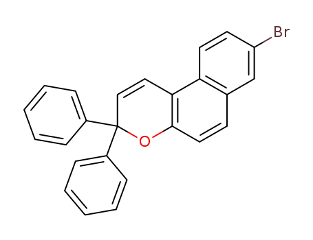Molecular Structure of 227471-78-5 (3H-Naphtho[2,1-b]pyran, 8-bromo-3,3-diphenyl-)