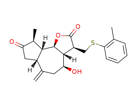 (3S,3aR,4S,6aR,9S,9aR,9bR)-4-Hydroxy-9-methyl-6-methylene-3-o-tolylsulfanylmethyl-octahydro-azuleno[4,5-b]furan-2,8-dione