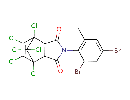 1,7,8,9,10,10-hexachloro-4-(2,4-dibromo-6-methyl-phenyl)-4-aza-tricyclo[5.2.1.02,6]dec-8-ene-3,5-dione