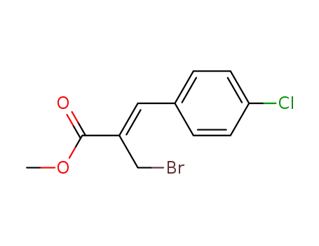 Molecular Structure of 139413-75-5 (2-Propenoic acid, 2-(bromomethyl)-3-(4-chlorophenyl)-, methyl ester,
(Z)-)