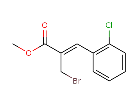 Molecular Structure of 330442-80-3 (2-Propenoic acid, 2-(bromomethyl)-3-(2-chlorophenyl)-, methyl ester,
(2Z)-)