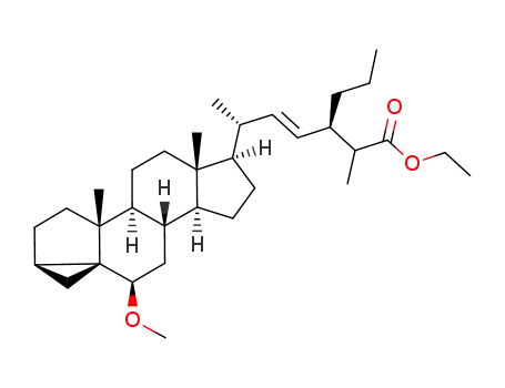 ethyl (22E,24R)-24-propyl-6β-methoxy-3α,5-cyclo-5α-cholest-22-en-26-oate