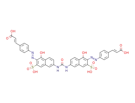 (E)-3-{4-[6-(3-{6-[4-((E)-2-Carboxy-vinyl)-phenylazo]-5-hydroxy-7-sulfo-naphthalen-2-yl}-ureido)-1-hydroxy-3-sulfo-naphthalen-2-ylazo]-phenyl}-acrylic acid