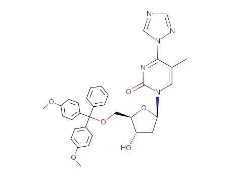 1-(2'-deoxy-5'-O-dimethoxytrityl-β-D-ribofuranosyl)-5-methyl-4-(1,2,4-triazol-1-yl)-2-pyrimidone