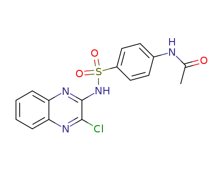 Molecular Structure of 4029-42-9 (N-(4-{[(3-CHLOROQUINOXALIN-2-YL)AMINO]SULFONYL}PHENYL)ACETAMIDE)