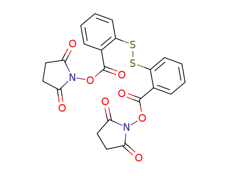 Molecular Structure of 497262-13-2 (bis(2,5-dioxopyrrolidin-1-yl) 2,2'-disulfanediyldibenzoate)