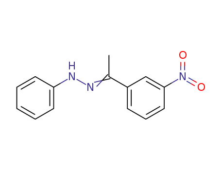 Molecular Structure of 77635-38-2 (Ethanone, 1-(3-nitrophenyl)-, phenylhydrazone)