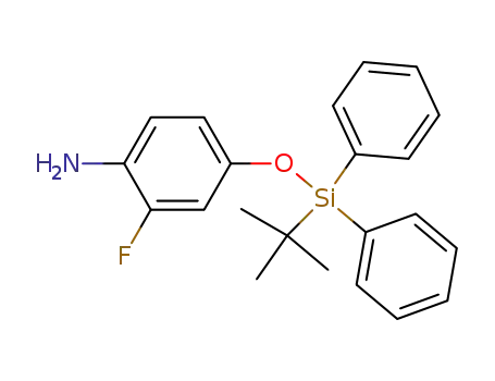 Molecular Structure of 205700-47-6 (Benzenamine, 4-[[(1,1-dimethylethyl)diphenylsilyl]oxy]-2-fluoro-)