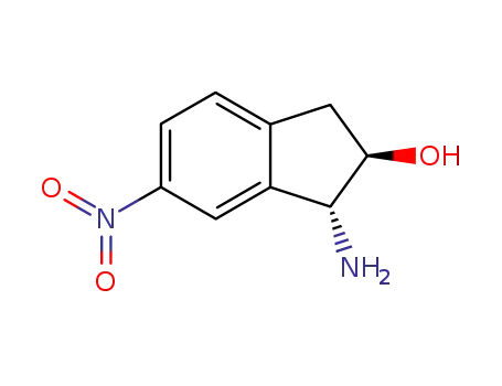 Molecular Structure of 505083-08-9 (1H-Inden-2-ol, 1-amino-2,3-dihydro-6-nitro-, (1R,2R)-)