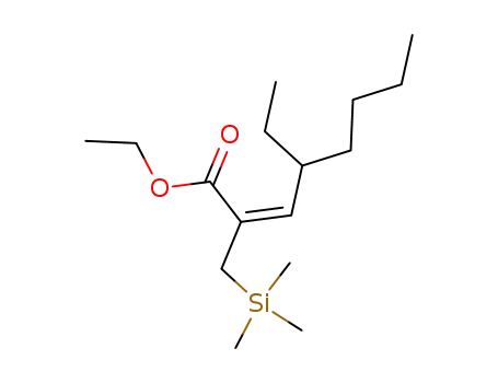 Molecular Structure of 680195-74-8 (2-Octenoic acid, 4-ethyl-2-[(trimethylsilyl)methyl]-, ethyl ester, (2E)-)