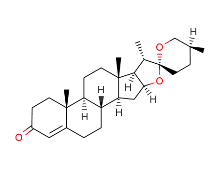 Molecular Structure of 56144-09-3 (Spirost-4-en-3-one,(25S)- )
