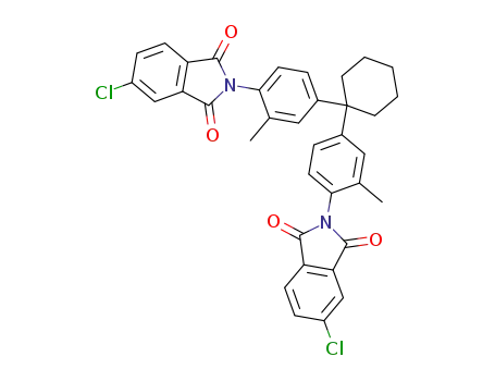 Molecular Structure of 582303-39-7 (1H-Isoindole-1,3(2H)-dione,
2,2'-[cyclohexylidenebis(2-methyl-4,1-phenylene)]bis[5-chloro-)