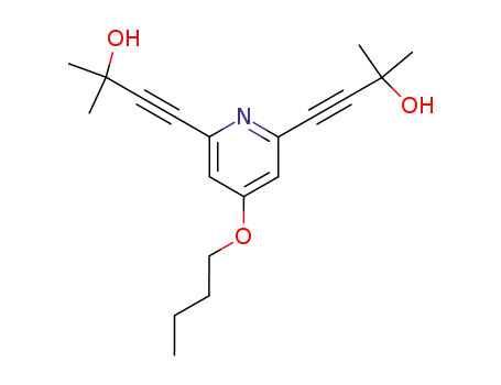 Molecular Structure of 675617-47-7 (3-Butyn-2-ol, 4,4'-(4-butoxy-2,6-pyridinediyl)bis[2-methyl-)