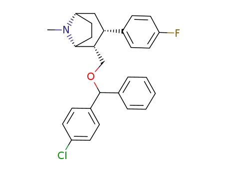 2β-[(4-chlorophenyl)phenylmethoxymethyl]-3β-(4-fluorophenyl)tropane