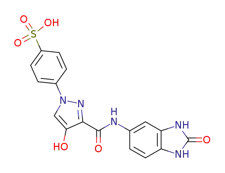 4-hydroxy-1-(4-sulphophenyl)-3-[N-(2'-oxobenzimidazol-5'-yl)carboxamide]pyrazole