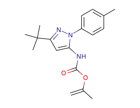 Molecular Structure of 865094-47-9 (Carbamic acid,
[3-(1,1-dimethylethyl)-1-(4-methylphenyl)-1H-pyrazol-5-yl]-,
1-methylethenyl ester)