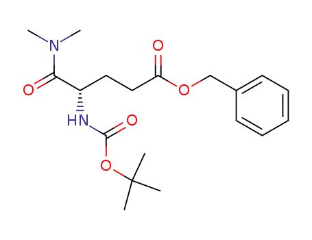 Molecular Structure of 841233-80-5 (Pentanoic acid,
5-(dimethylamino)-4-[[(1,1-dimethylethoxy)carbonyl]amino]-5-oxo-,
phenylmethyl ester, (4S)-)