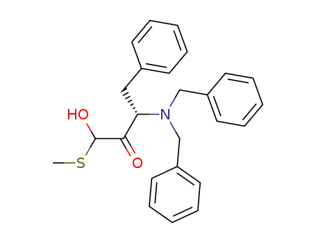 Molecular Structure of 189562-37-6 (2-Butanone,
3-[bis(phenylmethyl)amino]-1-hydroxy-1-(methylthio)-4-phenyl-, (3S)-)