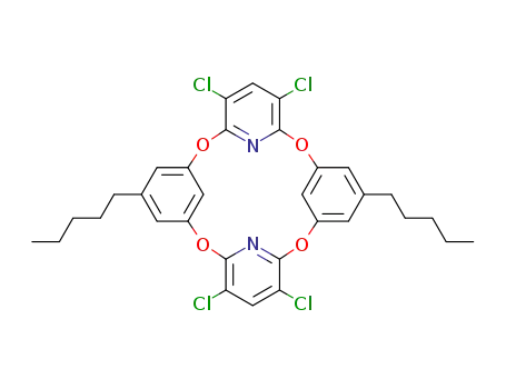25,27-diaza-4,6,16,18-tetrachloro-11,23-di-n-pentyl-2,8,14,20-tetraoxacalix[4]arene