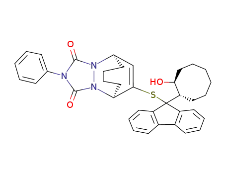 (1S,7R)-12-[9-((1S,2S)-2-Hydroxy-cyclooctyl)-9H-fluoren-9-ylsulfanyl]-4-phenyl-2,4,6-triaza-tricyclo[5.4.2.02,6]tridec-12-ene-3,5-dione