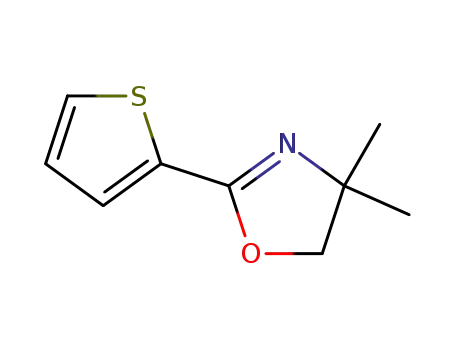 Molecular Structure of 62521-42-0 (Oxazole, 4,5-dihydro-4,4-dimethyl-2-(2-thienyl)-)