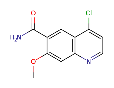 Molecular Structure of 417721-36-9 (4-chloro-7-Methoxyquinoline-6-carboxaMide)