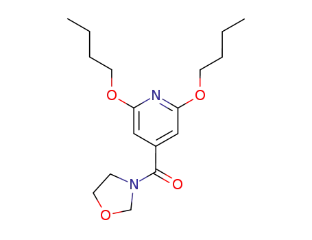Molecular Structure of 57803-48-2 (2,6-dibutoxy-4-(1,3-oxazolidin-3-ylcarbonyl)pyridine)