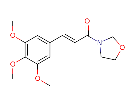 Molecular Structure of 38943-53-2 (3-[1-Oxo-3-(3,4,5-trimethoxyphenyl)-2-propenyl]tetrahydrooxazole)
