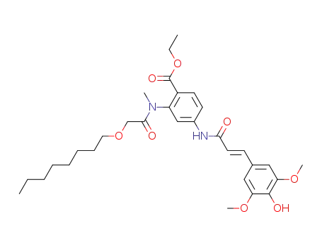 ethyl 2-[N-methyl-N-(octyloxyacetyl)amino]-4-[(3,5-dimethoxy-4-hydroxycinnamoyl)amino]-benzoate