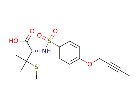 2-([{4-but-2-ynyloxy-benzene}sulfonyl]amino)-3-methyl-3-[(methyl)sufanyl]-butyric acid