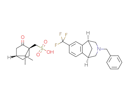 N-benzyl-4-trifluoromethyl-10-azatricyclo[6.3.1.0(2,7)]dodeca-2(7),3,5-triene (+)-camphorsulfonic acid salt