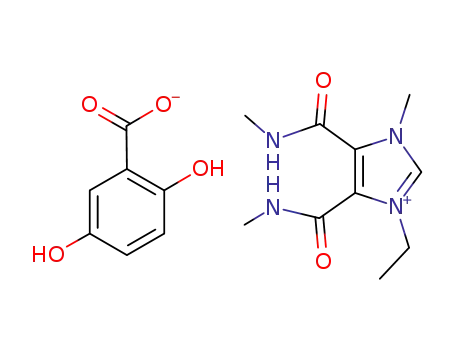 1-methyl-3-ethyl-4,5-bis(N-methylcarbamoyl)-imidazolium 2,5-dihydroxybenzoate