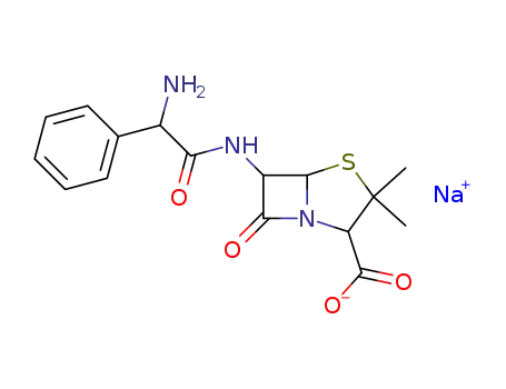 4-Thia-1-azabicyclo[3.2.0]heptane-2-carboxylicacid, 6-[[(2R)-2-amino-2-phenylacetyl]amino]-3,3-dimethyl-7-oxo-, sodium salt(1:1), (2S,5R,6R)-