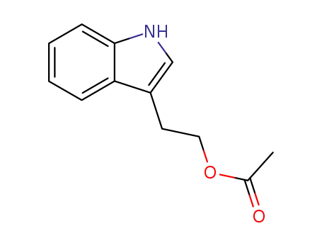 Molecular Structure of 13137-14-9 (1H-Indole-3-ethanol, acetate (ester))