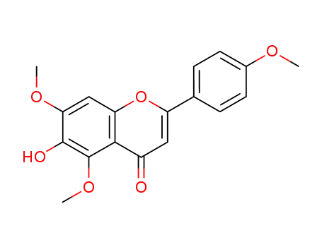 Molecular Structure of 6938-19-8 (6-Hydroxy-5,7-dimethoxy-2-(4-methoxyphenyl)-4H-chromen-4-one)