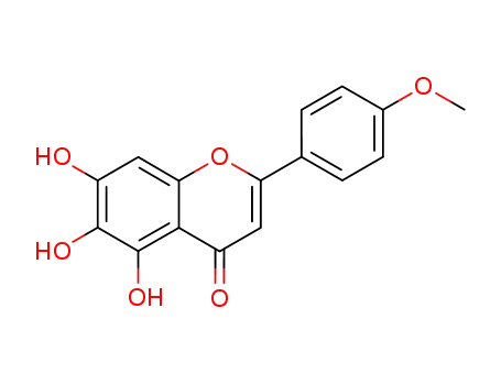 Molecular Structure of 6563-66-2 (4H-1-Benzopyran-4-one, 5,6,7-trihydroxy-2-(4-methoxyphenyl)-)