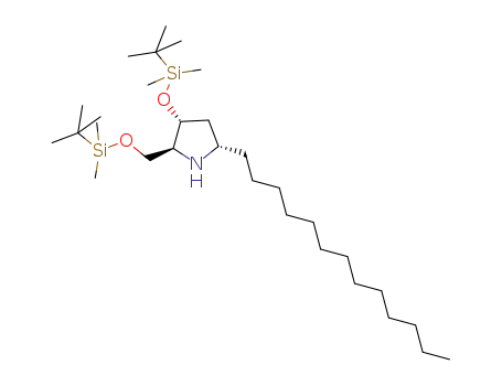 (2S,3R,5S)-3-{(tert-butyldimethylsilyl)oxy}-2-[{(tert-butyldimethylsilyl)oxy}methyl]-5-tridecylpyrrolidine