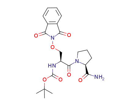 tert-butyl (1S)-2-[(2S)-2-carbamoyl-1-pyrrolidinyl]-1-[[(1,3-dioxo-1,3-dihydro-2H-isoindol-2-yl)oxy]methyl]-2-oxoethylcarbamate