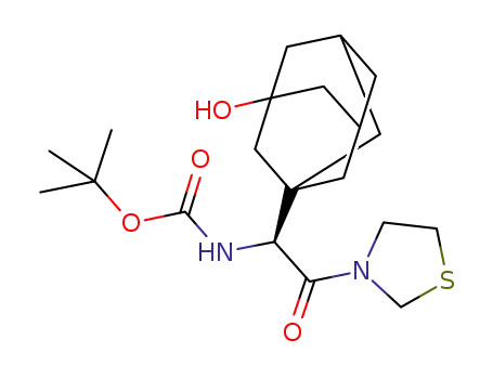 (S)-[1-(3-hydroxyadamantan-1-yl)-2-oxo-2-thiazolidin-3-ylethyl]-carbamic acid tert-butyl ester