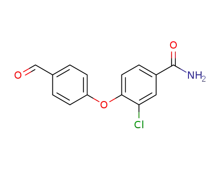 Molecular Structure of 676494-59-0 (Benzamide, 3-chloro-4-(4-formylphenoxy)-)
