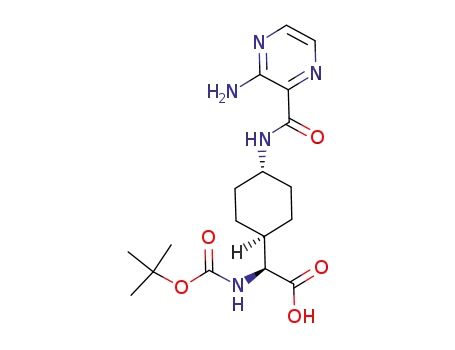 (S)-{trans-4-[(3-amino-pyrazine-2-carbonyl)-amino]-cyclohexyl}-tert-butoxycarbonylamino-acetic acid