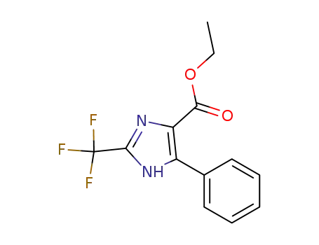 Molecular Structure of 162700-70-1 (1H-Imidazole-4-carboxylic acid, 5-phenyl-2-(trifluoromethyl)-, ethyl ester)