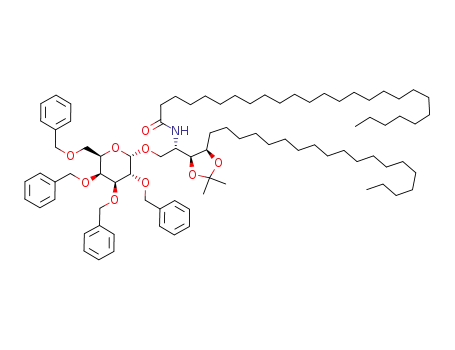 2-hexacosanoylamino-1-O-(2,3,4,6-tetra-O-benzyl-α-D-galactopyranosyl)-3,4-O-isopropylidene-D-ribo-1,3,4-tricosanetriol