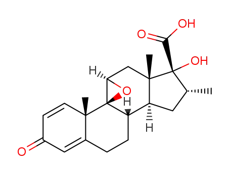 9,11-epoxy-17α-hydroxy-16α-methyl-3-oxandrosta-1,4-diene-17β-carboxylic acid