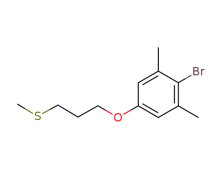 Molecular Structure of 1000414-12-9 (2-bromo-1,3-dimethyl-5-[3-(methylthio)propoxy]-Benzene)