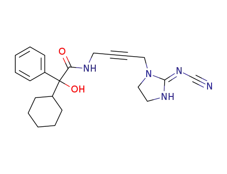 N-[4-{2-(cyanoimino)-1-imidazolidinyl}-2-butynyl]-2-cyclohexyl-2-hydroxy-2-phenylacetamide